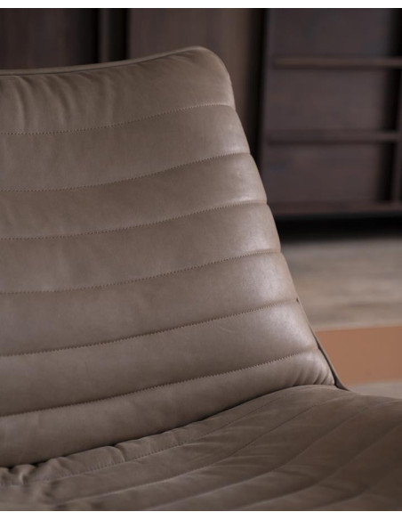 Fauteuil en cuir rotatif Matthew