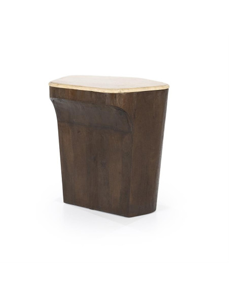 Bout de canapé table d'appoint travertin Luna