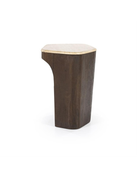 Bout de canapé table d'appoint travertin Luna