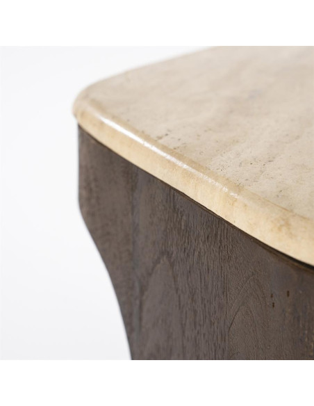 Bout de canapé table d'appoint travertin Luna