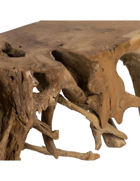 Meuble bas en racines de teck