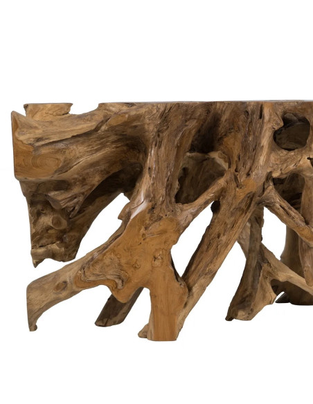 Meuble bas en racines de teck