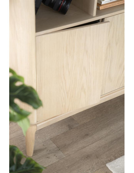 Bibliothèque en chêne avec 2 portes Harvey