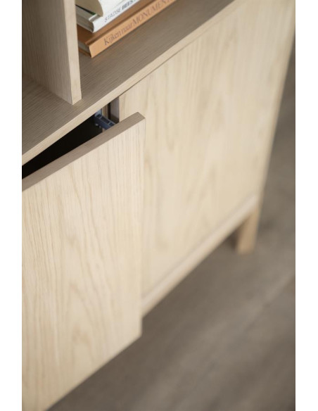 Bibliothèque en chêne avec 2 portes Harvey