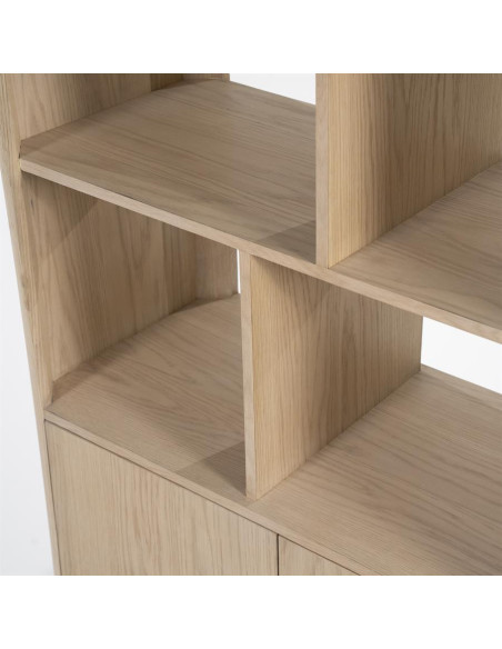 Bibliothèque en chêne avec 2 portes Harvey