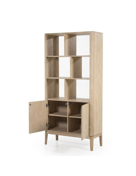 Bibliothèque en chêne avec 2 portes Harvey