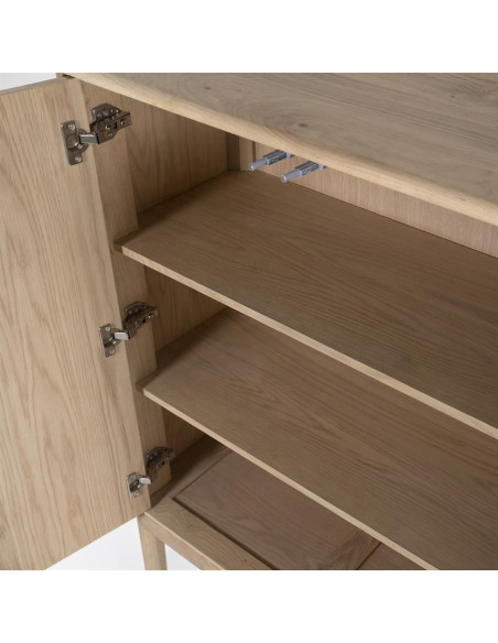 Bibliothèque en chêne avec 2 portes Harvey