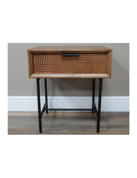 Chevet avec 1 tiroir façade sculptée