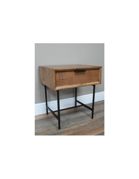 Chevet avec 1 tiroir façade sculptée