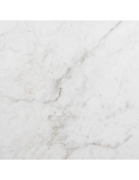 Table basse de salon style organique en marbre blanc