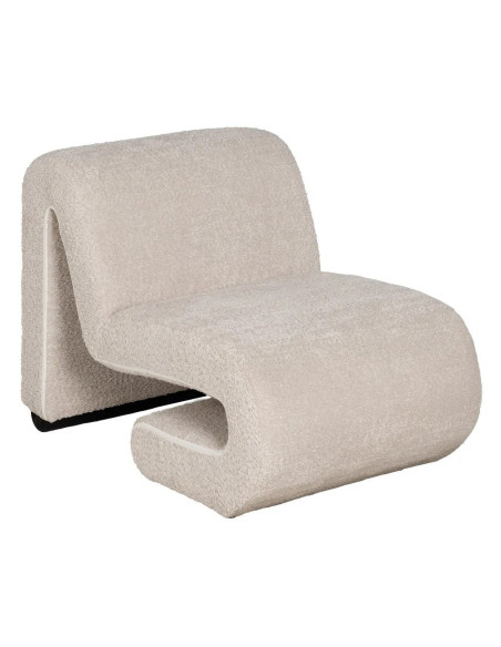 Fauteuil design en tissu bouclette ultra confortable