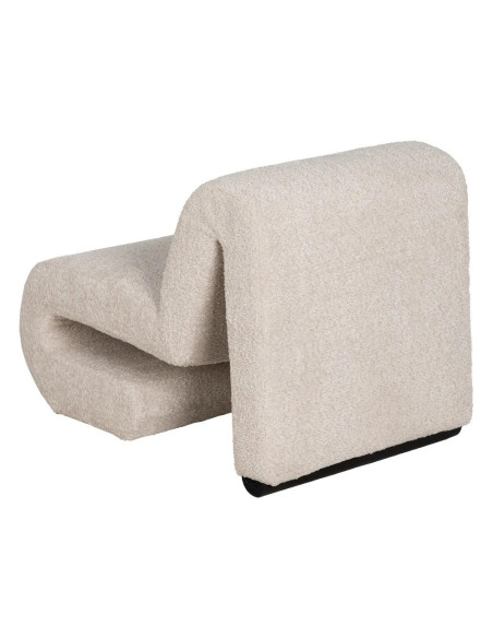Fauteuil design en tissu bouclette ultra confortable