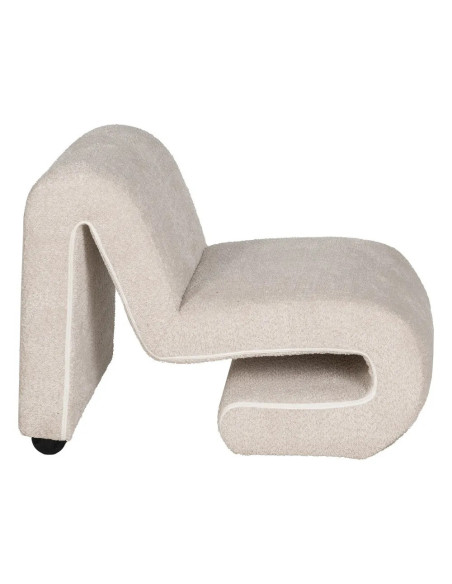 Fauteuil design en tissu bouclette ultra confortable