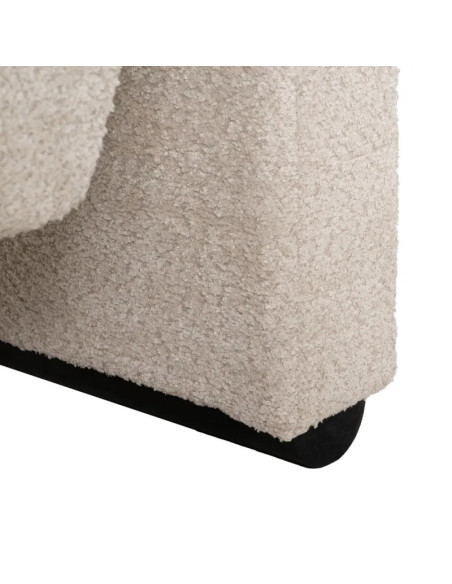 Fauteuil design en tissu bouclette ultra confortable