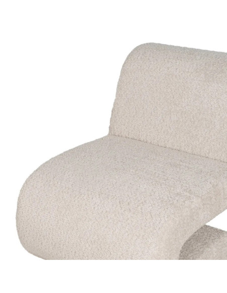 Fauteuil design en tissu bouclette ultra confortable