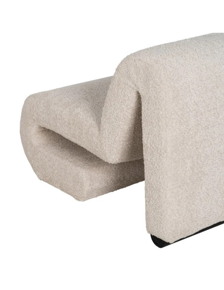 Fauteuil design en tissu bouclette ultra confortable