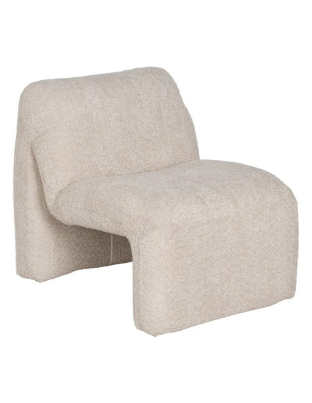 Fauteuil design en tissu bouclette ultra confortable