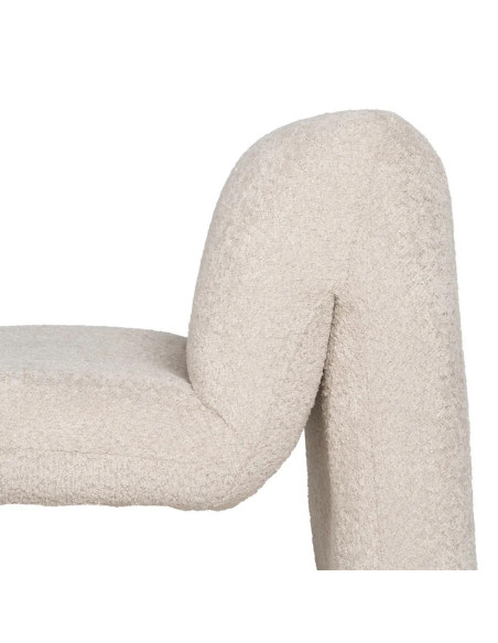 Fauteuil design en tissu bouclette ultra confortable