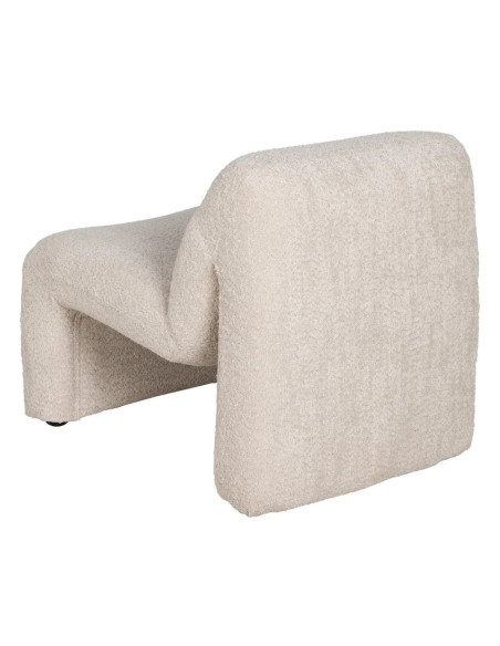 Fauteuil design en tissu bouclette ultra confortable
