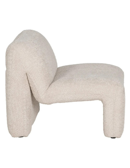 Fauteuil design en tissu bouclette ultra confortable