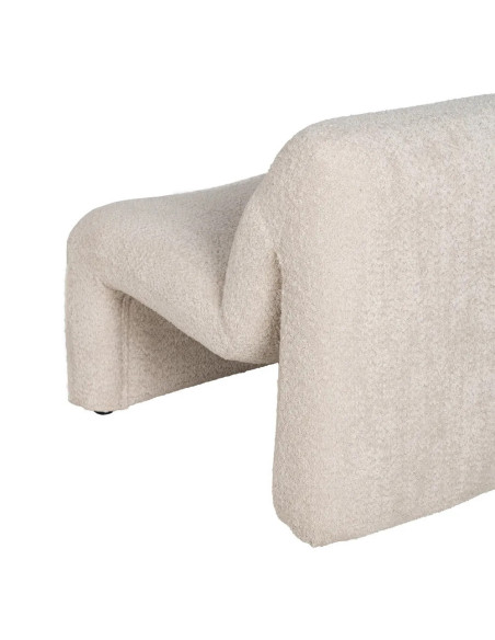 Fauteuil design en tissu bouclette ultra confortable
