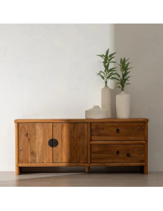 Meuble TV en bois naturel...