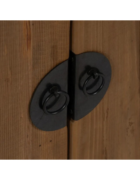 Meuble TV en bois naturel deux portes et deux tiroirs