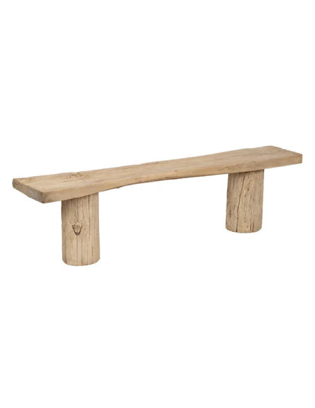 Grand banc en bois d'orme recyclé 180 cm