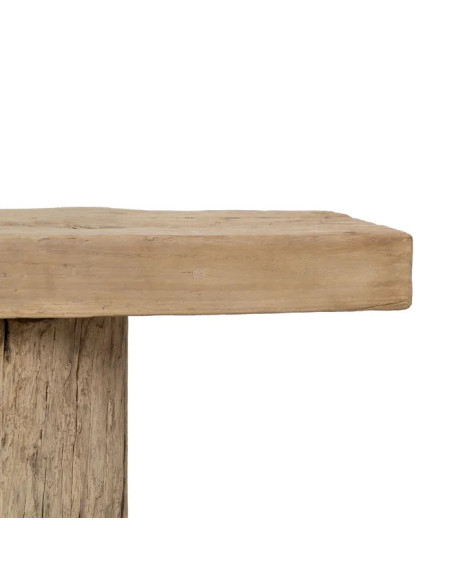 Grand banc en bois d'orme recyclé 180 cm
