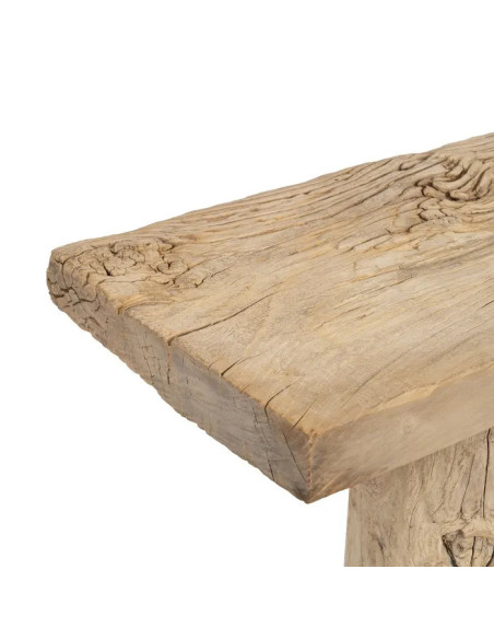 Grand banc en bois d'orme recyclé 180 cm