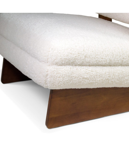 Fauteuil bas contemporain en laine