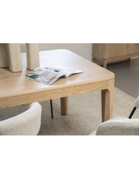 Grande table de salle à manger chêne clair Harvey 250 cm