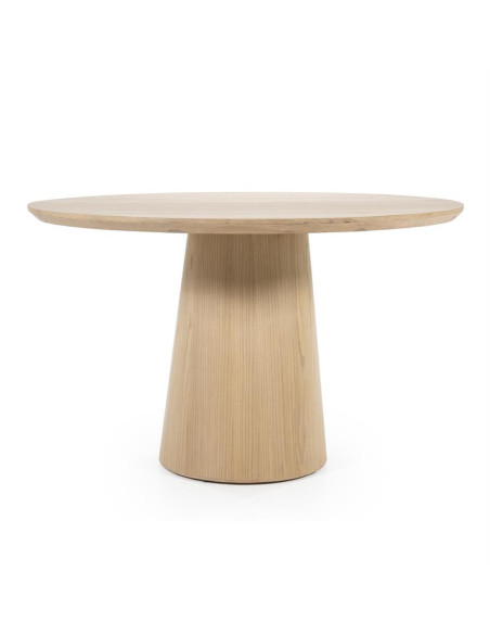 Table de repas ronde en chêne Nola