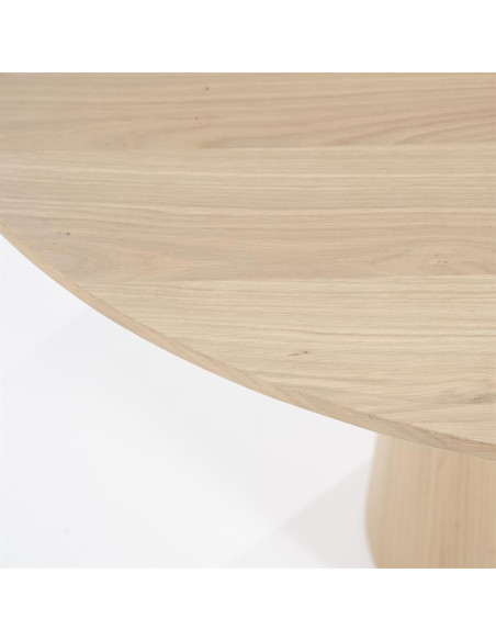 Table de repas ronde en chêne Nola