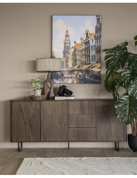 Buffet 3 portes et 3 tiroirs en manguier James