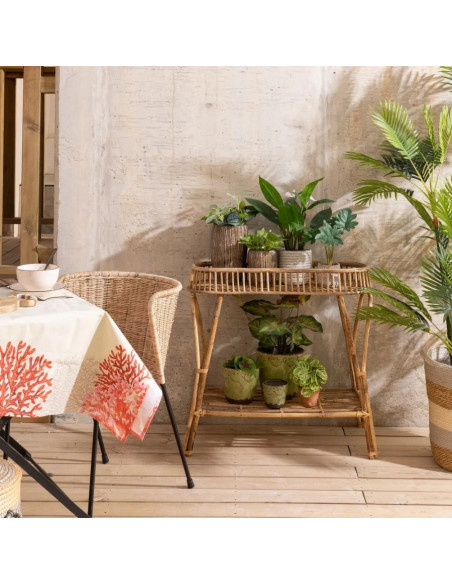 Meuble d'appoint naturel en bambou