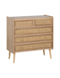 Commode en bois et rotin 5... 2
