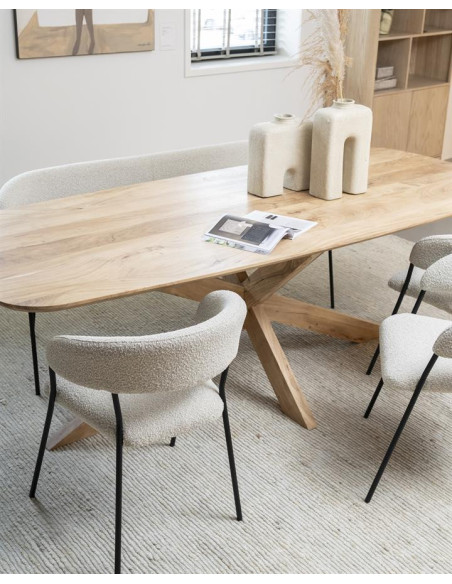 Grande table de repas rectangulaire Nikki