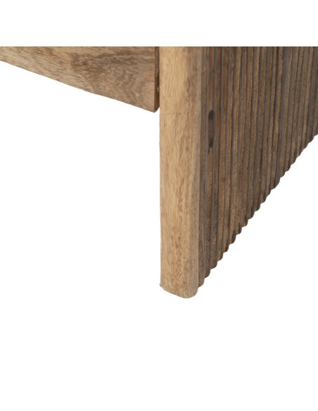 Banquette coffre en bois massif avec coussin