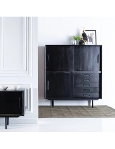 Meuble de rangement noir...