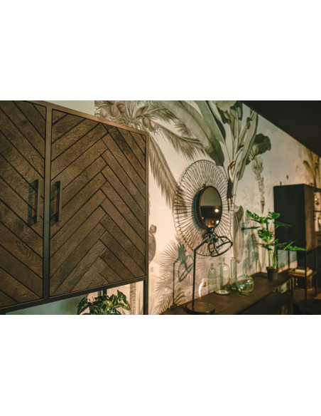 Armoire bibliothèque haute avec rangements Verona