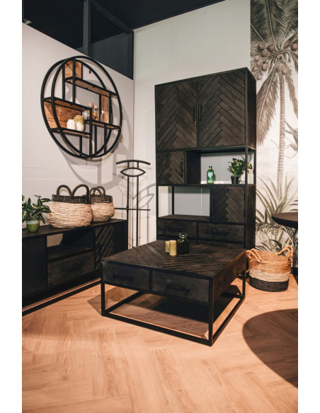 Armoire bibliothèque haute avec rangements Verona