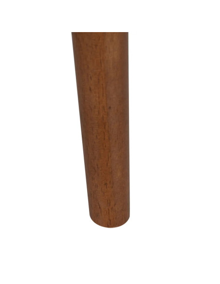 Fauteuil lounge en bois teinté d'hévéa et tissu bouclette