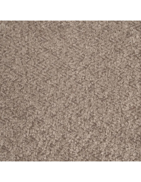 Fauteuil lounge en bois teinté d'hévéa et tissu bouclette