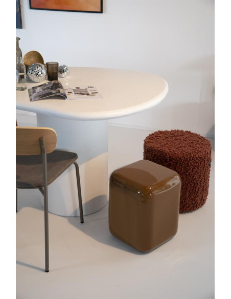 Pouf tabouret ou table d'appoint métal laqué Dixon