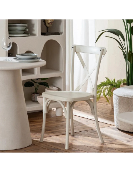 Lot de 2 chaises bistrot effet vintage