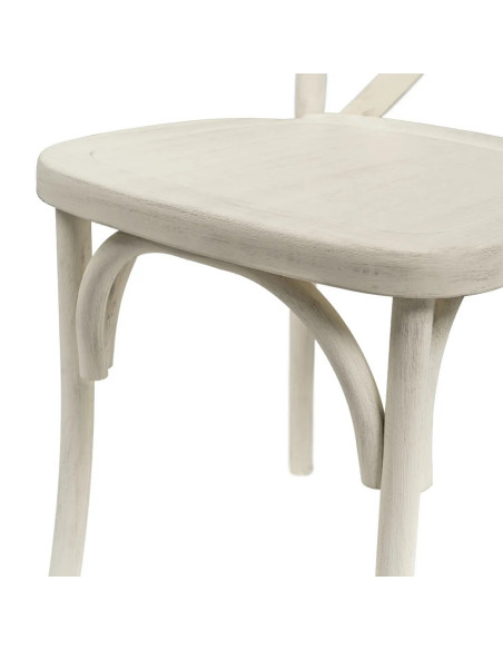 Lot de 2 chaises bistrot effet vintage