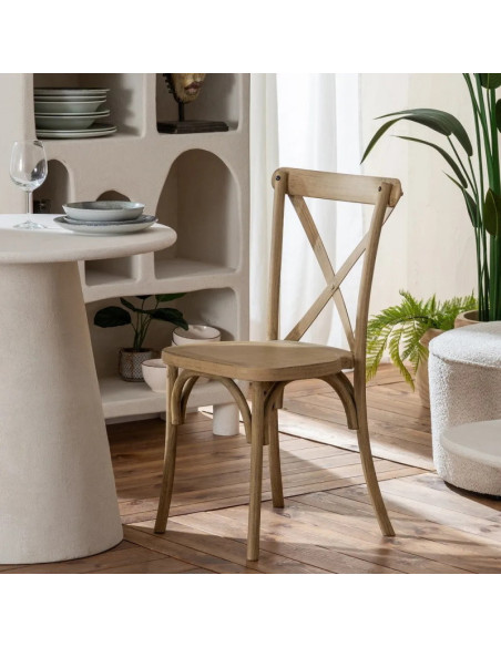 Lot de 2 chaises bistrot effet vintage