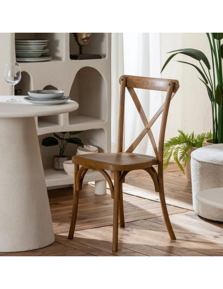 Lot de 2 chaises bistrot effet vintage