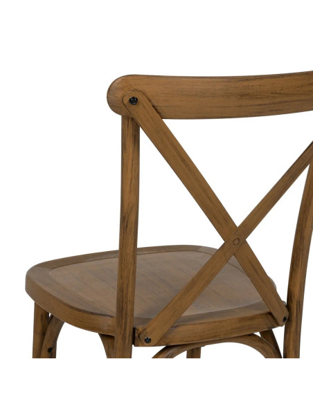 Lot de 2 chaises bistrot effet vintage